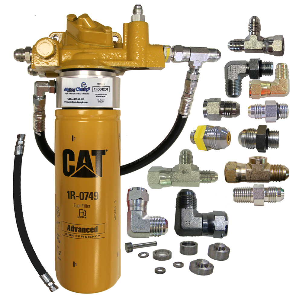 airdog® champ ii™ spin on caterpillar unit using cat 1r 0749 or 1r 0750 filter